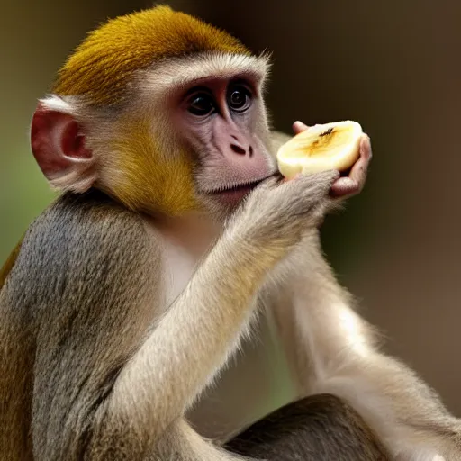 Image similar to monkey eating a banana, logo