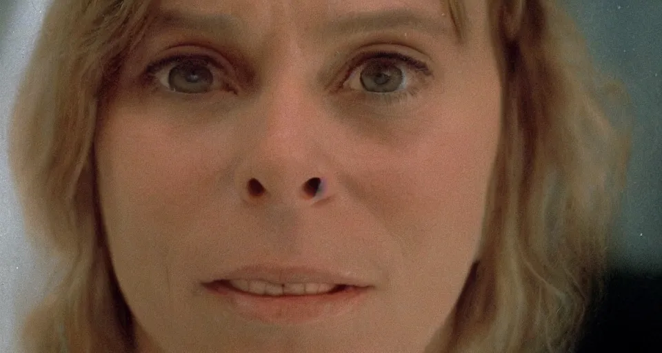 Prompt: Toni Collette in The Shining, cinematography 1980