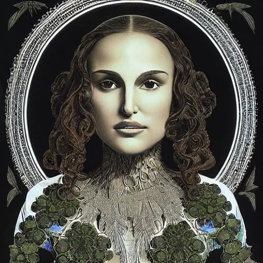 Image similar to portrait of natalie portman by ernst haeckel