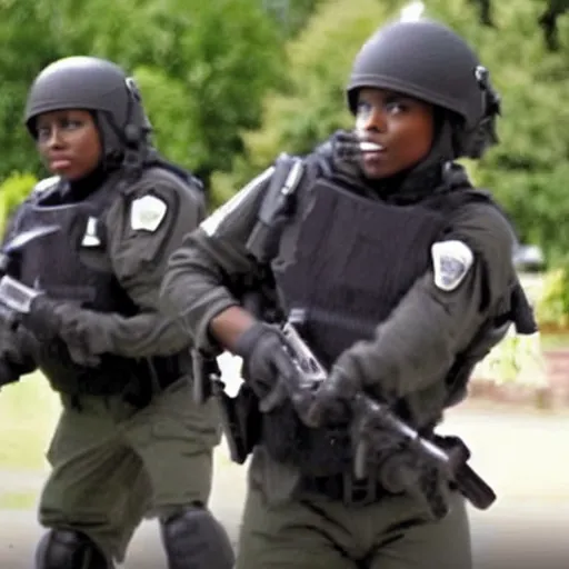 Prompt: a film still dawyne Johnson as police swat