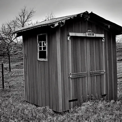 Prompt: abandoned shed