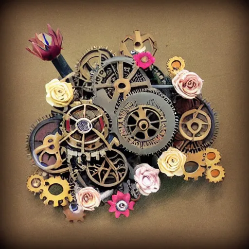 Image similar to Steampunk flowers