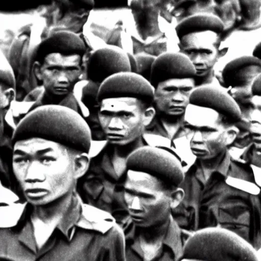 Prompt: indonesian national revolution 1 9 4 5, perfect faces