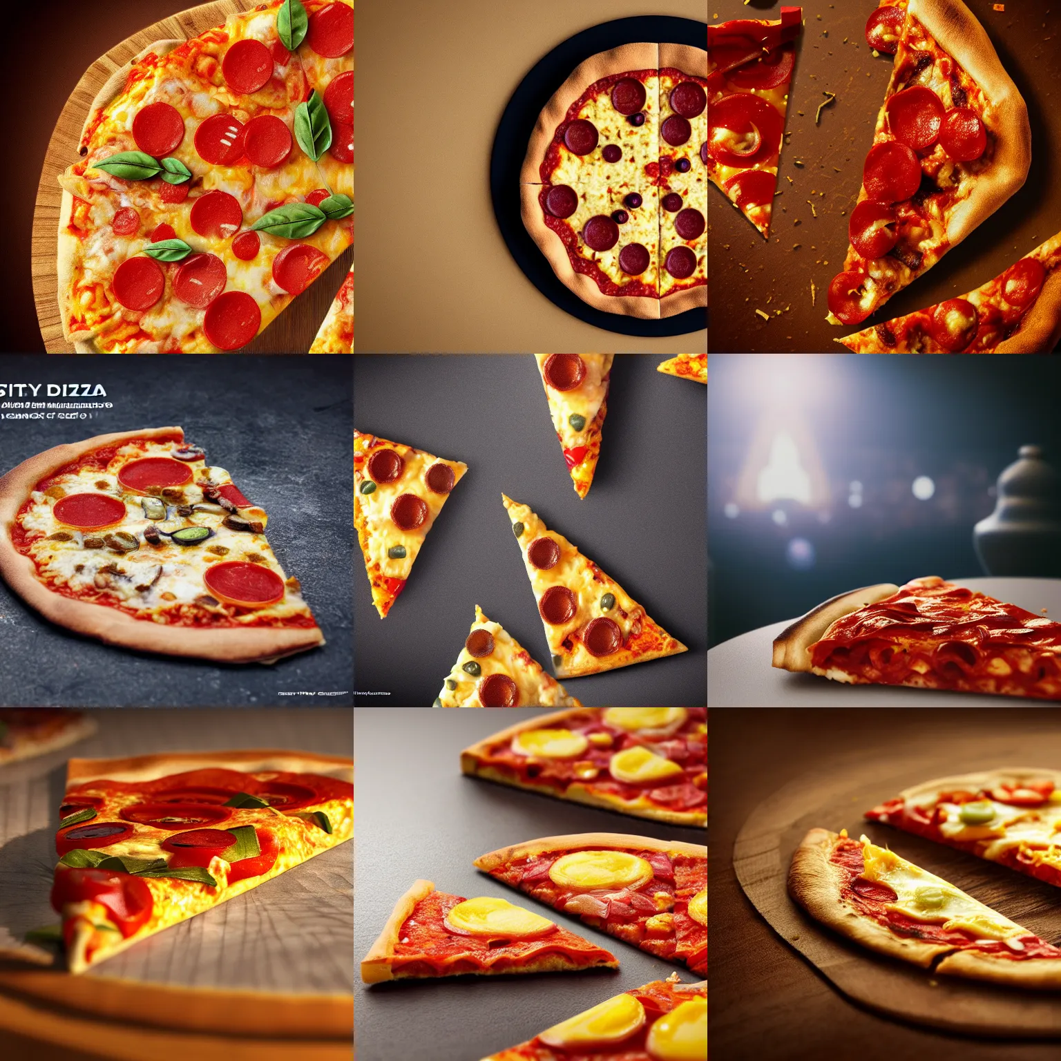 Prompt: slice of tasty pizza with hot cheese, macro photo, realistic, highly detailed, octane render, volumetric lighting, intricate detail masterpiece, artstation, trending, 4k, 8k, blur, bokeh