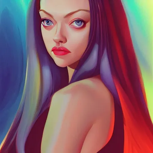 Prompt: a beautiful painting of Amanda Seyfried by Bruce Timm and Ross Tran, stunning digital art, anime