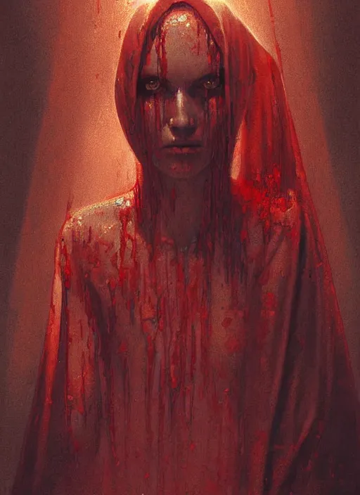 Image similar to digital _ painting _ of _ bloody mary _ by _ filipe _ pagliuso _ and _ justin _ gerard _ symmetric _ fantasy _ highly _ detailed _ realistic _ intricate _ port