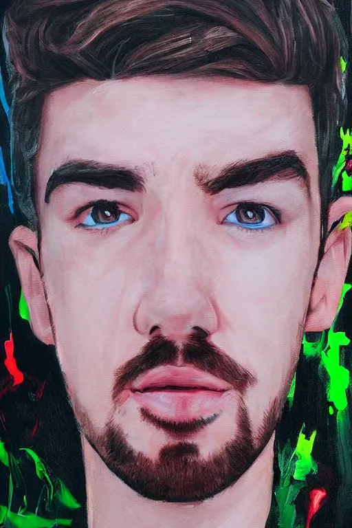 Image similar to Sean McLoughlin, Jacksepticeye, Irish Youtuber, solo portrait 🎨🖌️🪄 ❤️‍🔥