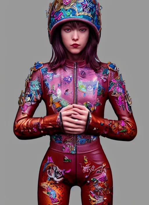 Prompt: skintight leather jacket : : by martine johanna and simon stalenhag and chie yoshii and casey weldon and wlop : : ornate, dynamic, particulate, rich colors, intricate, elegant, highly detailed, centered, artstation, smooth, sharp focus, octane render, 3 d