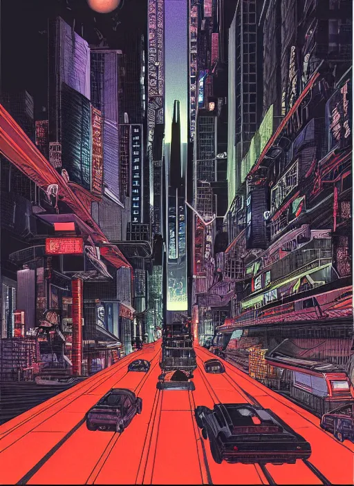 Image similar to akira, night city, hyperrealistic