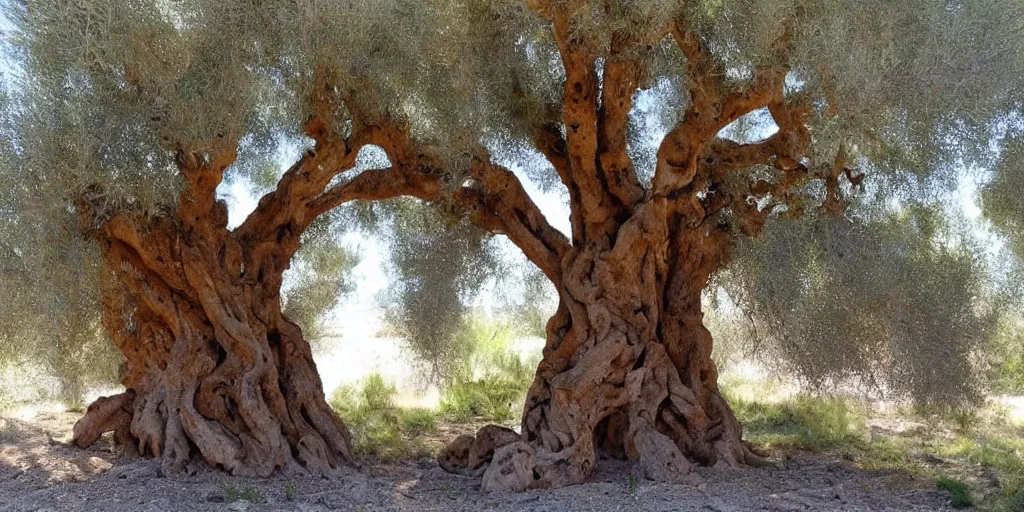 Prompt: 3 0 0 year old olive tree