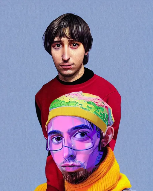 Image similar to fewocious digital portrait painting art