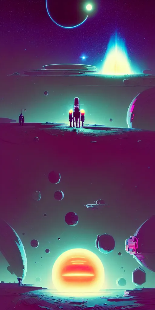 Image similar to robotic expedition to the death of a star by christopher balaskas and anton fadeev and dan mumford and beeple and norman rockwell, hyperrealistic, high detail, ultra detailed, space, nebula, sharp focus, astronomy, science, crisp edges