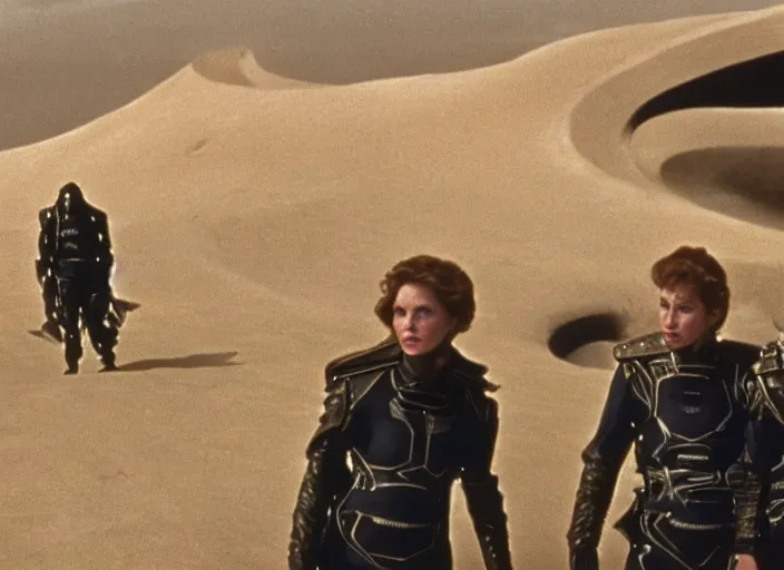 Prompt: scene from the 2 0 1 4 science fiction film dune