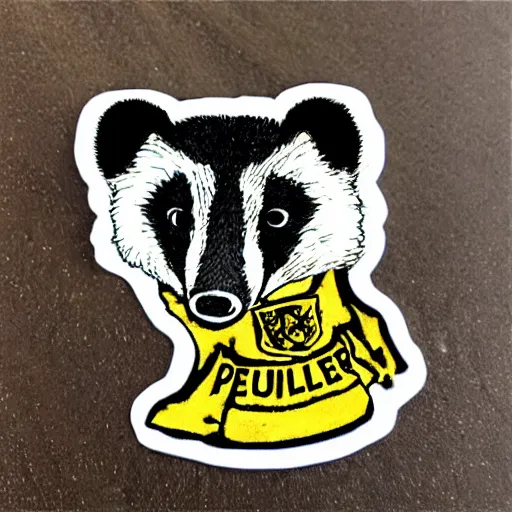 Image similar to hufflepuff badger sticker