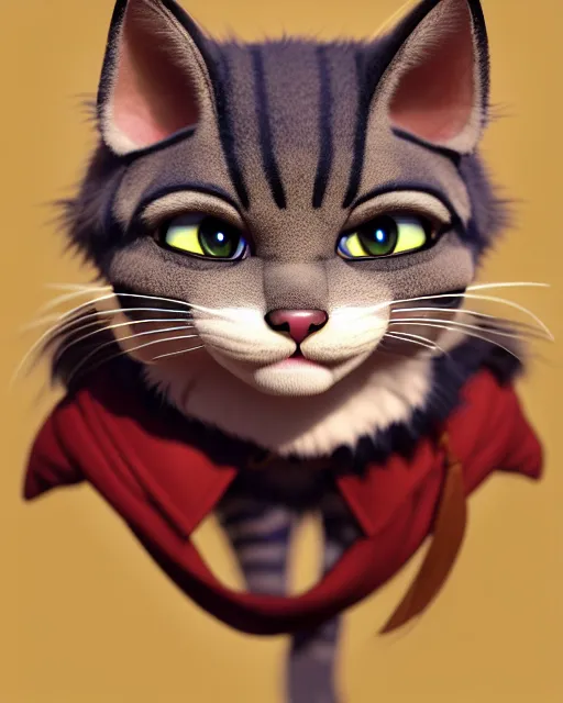 Image similar to character concept art of an anthropomorphic furry cat | | cute - fine - face, pretty face, key visual, realistic shaded perfect face, fine details by stanley artgerm lau, wlop, rossdraws, james jean, andrei riabovitchev, marc simonetti, and sakimichan, trending on artstation