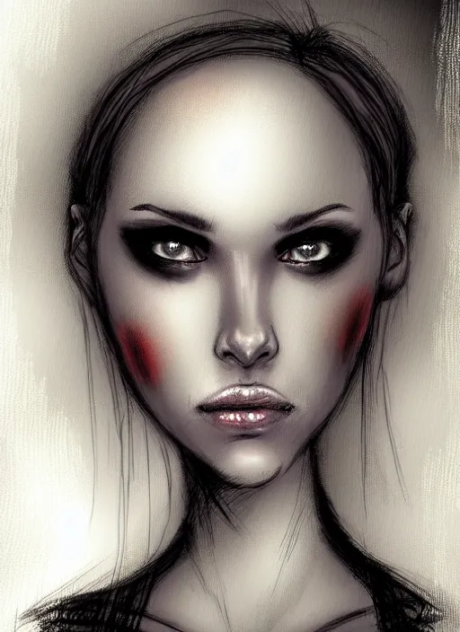 Image similar to a portrait of a pretty young lady by ben templesmith