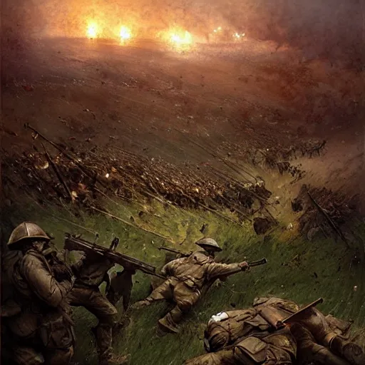 Image similar to The battle of the Somme by Marc Simonetti