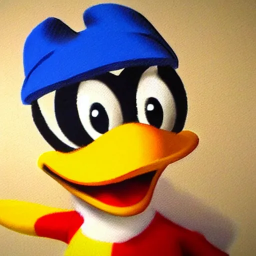 Image similar to donald duck hyper realistic 3 d fan art