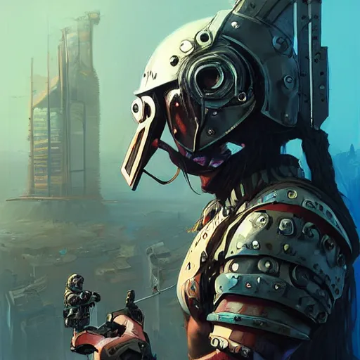 Image similar to cyberpunk viking helmet mask warrior goddess robot ninja fantasy, art gta 5 cover, official fanart behance hd artstation by jesper ejsing, by rhads, makoto shinkai and lois van baarle, ilya kuvshinov, ossdraws