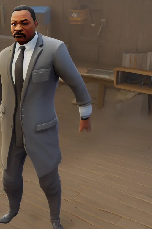 Prompt: martin luther king, fortnite character, unreal engine. 4 k, highly detailed