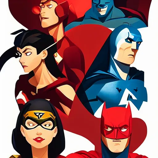 Image similar to face icon stylized minimalist justice league, loftis, cory behance hd by jesper ejsing, by rhads, makoto shinkai and lois van baarle, ilya kuvshinov, rossdraws global illumination