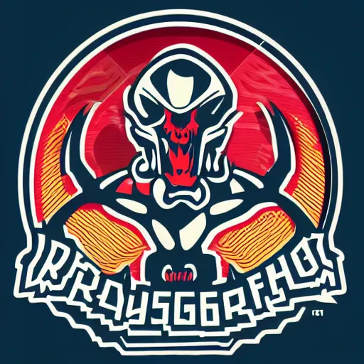 Image similar to in the style of max prentis and deathburger and laurie greasley a vector e-sports sticker logo of a dragon, highly detailed, colourful, 8k wallpaper