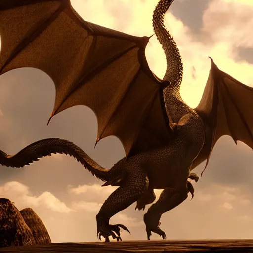 Prompt: dragon, unreal engine