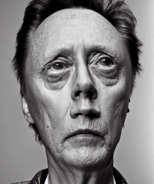 Image similar to photograph of christopher walken, by carrie mae weems, intense, bold, exaggerated, ultra sharp, extra details, ultra high quality, trending on pinteresst