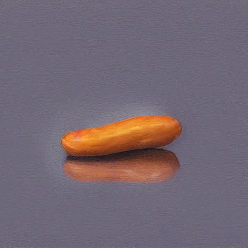 Prompt: photorealistic peanut on table