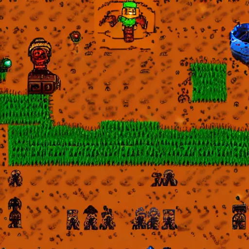 Prompt: doomguy in stardew valley