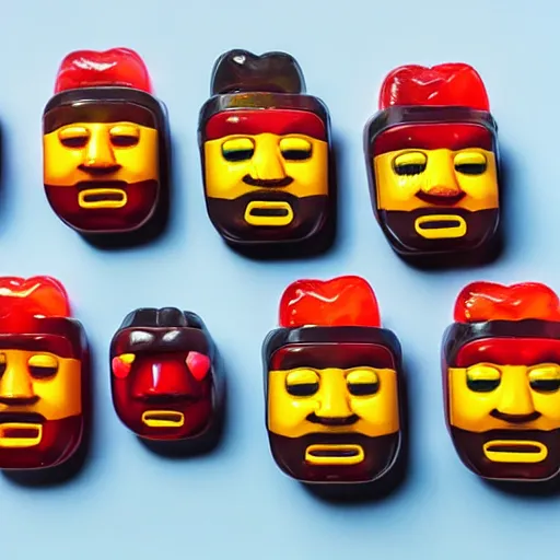 Image similar to photo of Haribo Gummy Olmec heads