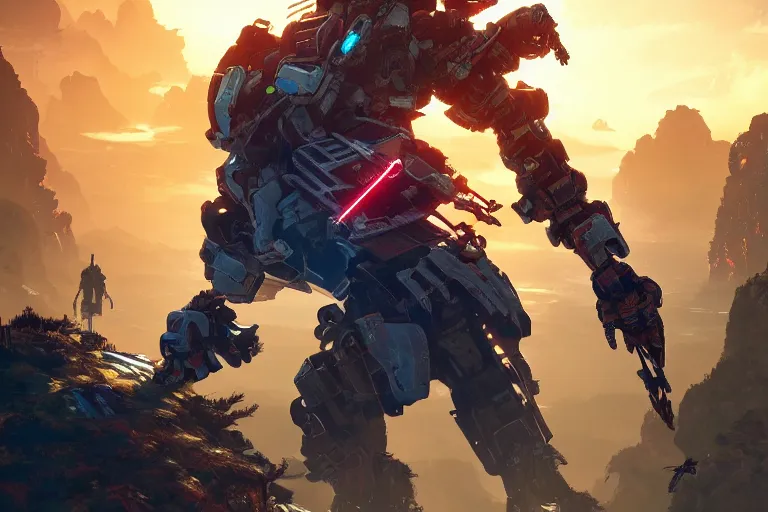 Image similar to strider machine mecanical creature robot of horizon forbidden west horizon zero dawn bioluminiscence global illumination ray tracing hdr fanart arstation by ian pesty and alena aenami artworks in 4 k