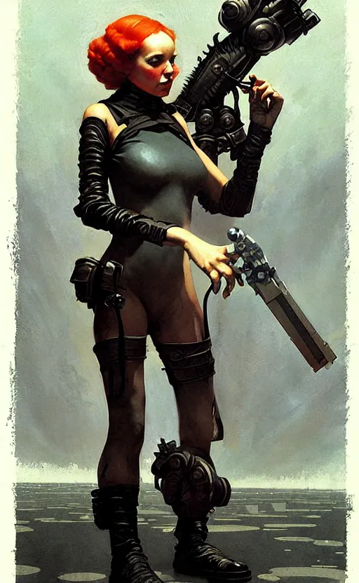 Image similar to pulp scifi fantasy spot illustrations of various character concepts, ciberpunk girl, burka, futuristic design, crafting, diy, by norman rockwell, roberto ferri, daniel gerhartz, edd cartier, jack kirby, howard brown, ruan jia, tom lovell, jacob collins, dean cornwell, astounding stories, amazing, fantasy, other worlds