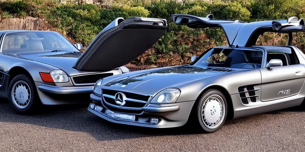 Image similar to “1980s Mercedes SLS, ultra realistic, 4K”