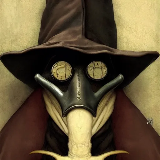 Prompt: A plague doctor portrait by Norman Rockwell masterpiece, octane trending on cgsociety, Extremely detailed