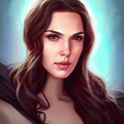 Image similar to portrait of gal gadot by charlie bowater