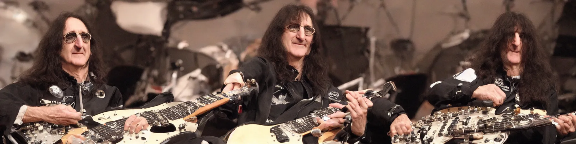 Prompt: Geddy Lee exploring music