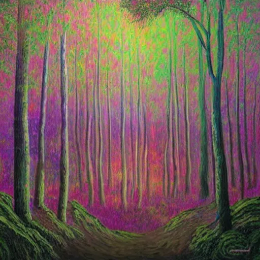 Prompt: a picture of a forest by an artist on DMT