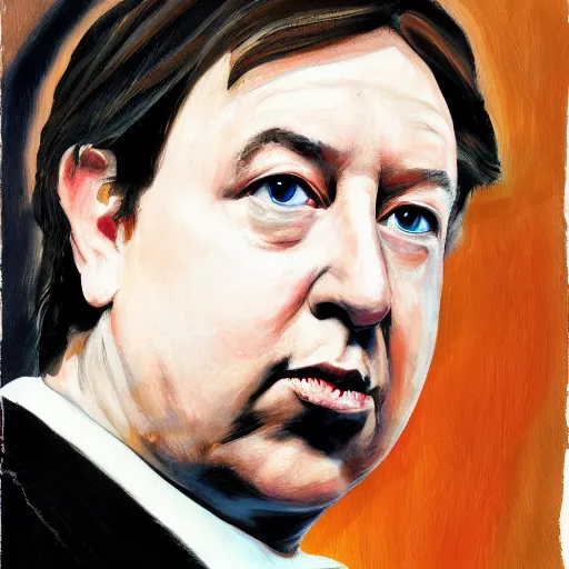 Image similar to a portrait of bill hicks in the style of lucien freud