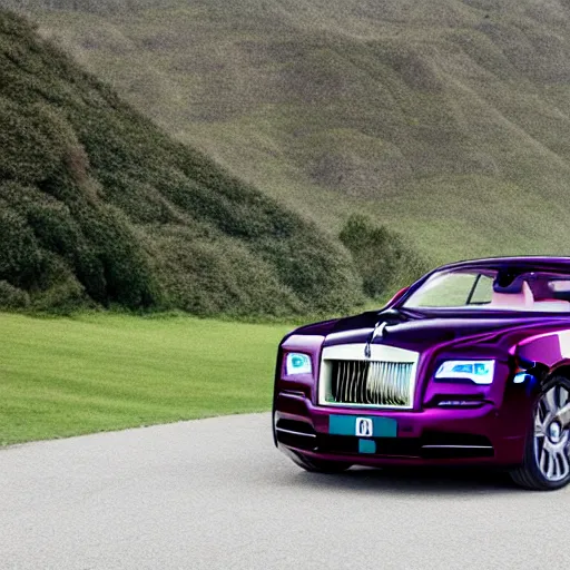 Image similar to rolls royce wraith with jet engine attached driven by muscular balding man