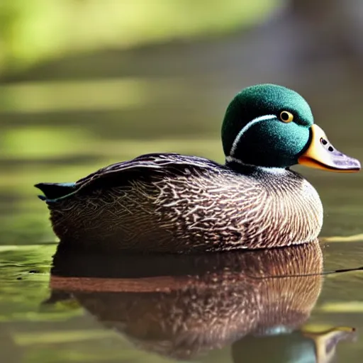 Image similar to a mallard duck that is also an avocado, japanese cute style, highly detailed, 8k, kawaii, anime, pokemon