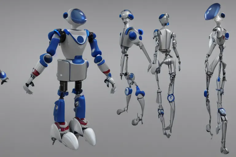 Image similar to 3D character model of arcane robot hero robot in cleanroom