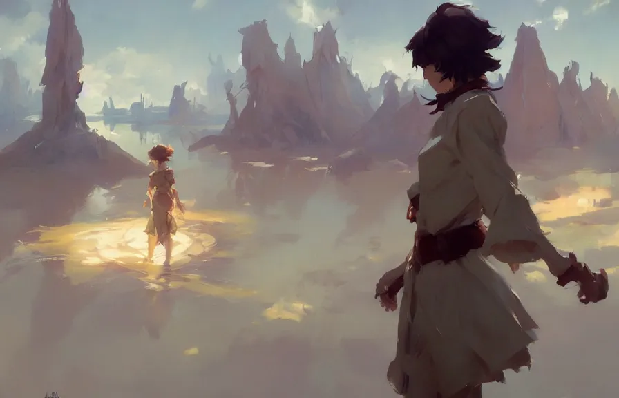 Image similar to greg manchess concept art of the surreal dream dimension, key visual, ambient lighting, highly detailed, digital painting, artstation, concept art, sharp focus, by makoto shinkai and akihiko yoshida and hidari and wlop and greg rutkowski