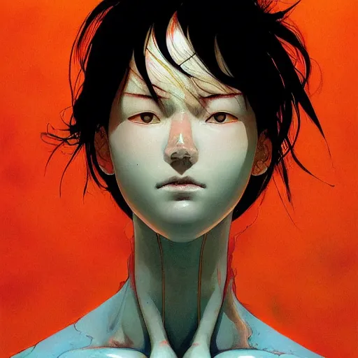 Image similar to prompt : citizen portrait soft light painted by james jean and katsuhiro otomo and erik jones, inspired by akira anime, smooth face feature, intricate oil painting, high detail illustration, sharp high detail, manga and anime 1 9 9 9