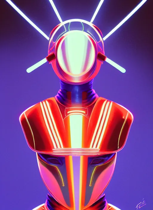 Prompt: symmetry!! portrait of side!! of a 9 0 s aerobic character with soda pop helmet and golden stripe spandex, laser beam, fantasy, glowing lights!! intricate, elegant, highly detailed, digital painting, artstation, concept art, smooth, sharp focus, illustration, art by julian del rey and greg rutkowski