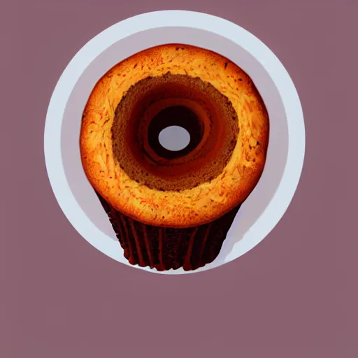 Image similar to portrait of a bundt cake wearing a dress, digital art, painting, 8k, trending on artstation