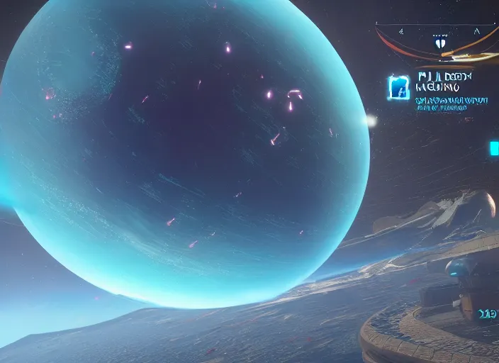 Image similar to neptune planet in Destiny 2, highly detailed 4k in-game screenshot leak datamine from reddit