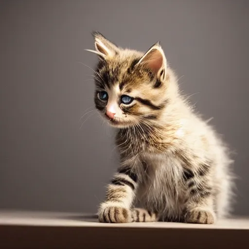 Prompt: kitten, studio lighting