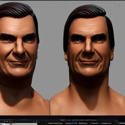 Image similar to Jair Bolsonaro, ZBrush