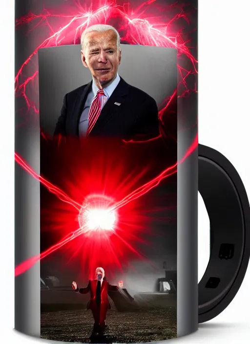 Prompt: hyper realistic ultra realistic terror photo furious red glowing laser eyes biden, high quality photo, detailed , 8k